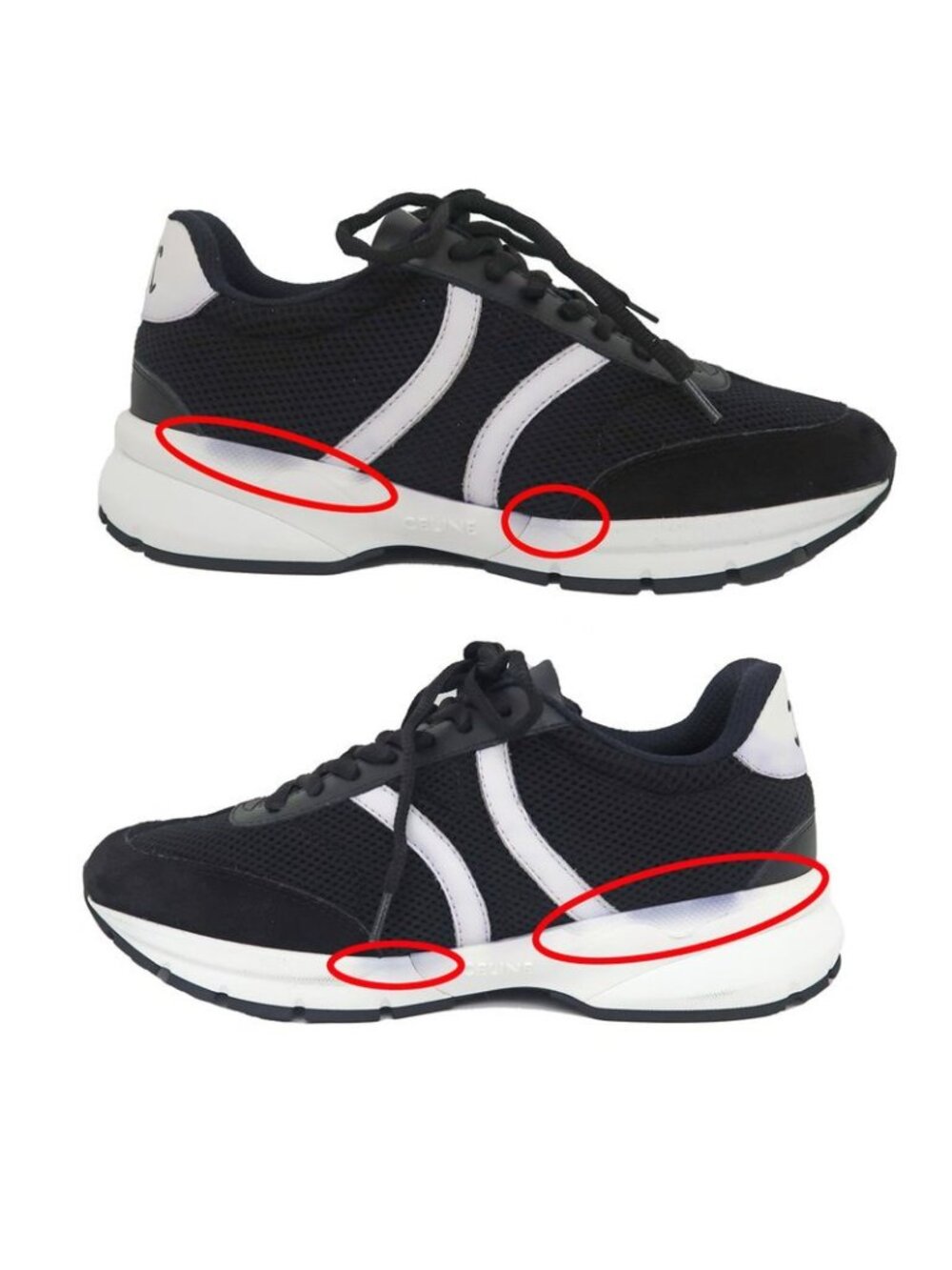 Celine Sneakers Black White Size 38 Shoes Apparel - Picture 4 of 11